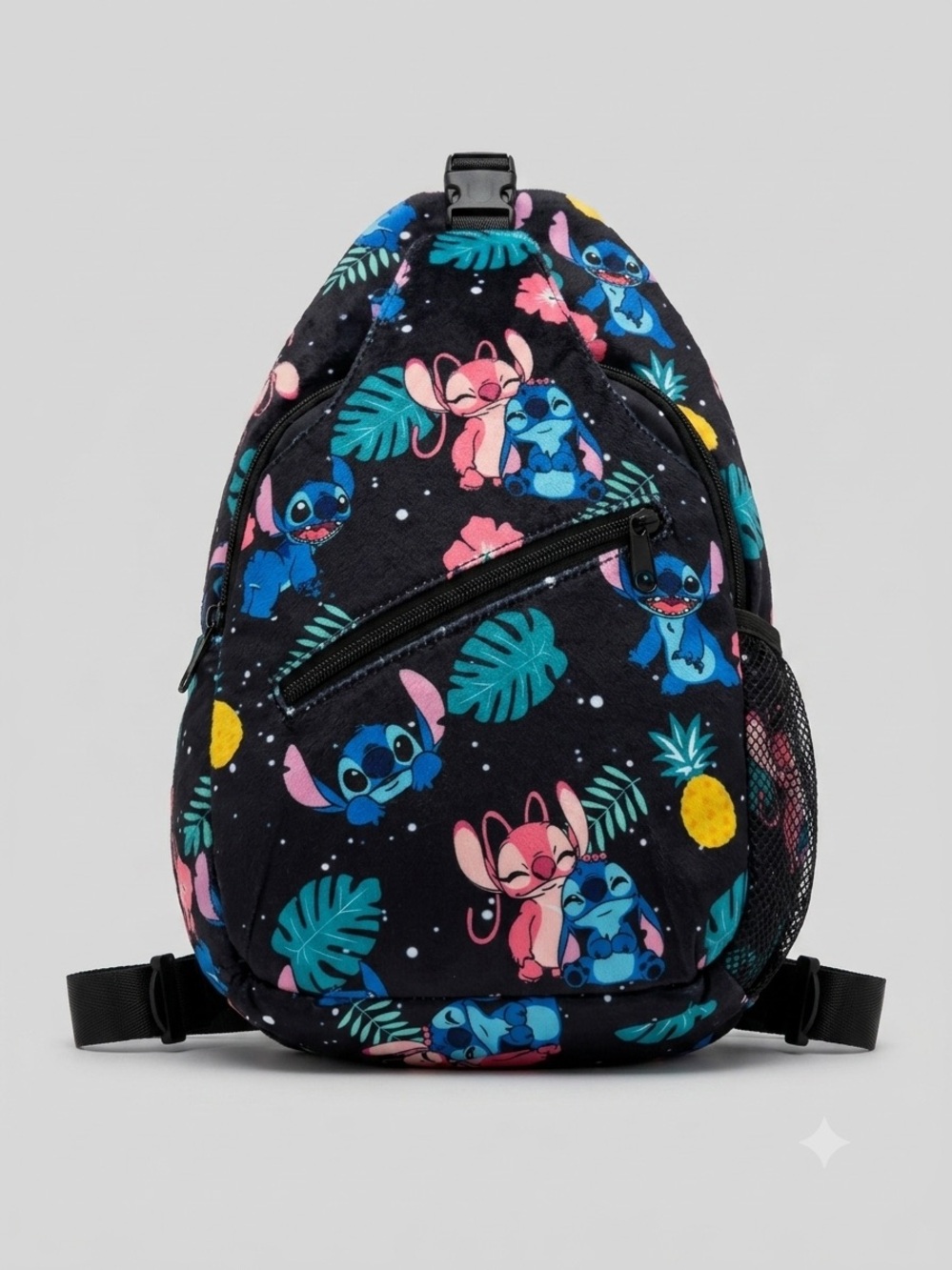 Disney Stitch & Angel Sling Backpack Crossbody Bag | Adjustable Strap | New